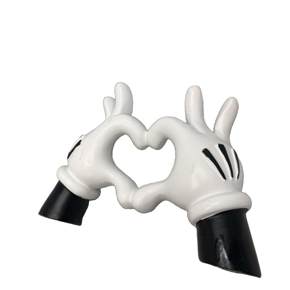 Disney Mickey Mouse Hands Sculpture Knick Nack Love Heart Gesture Home Decor EUC
